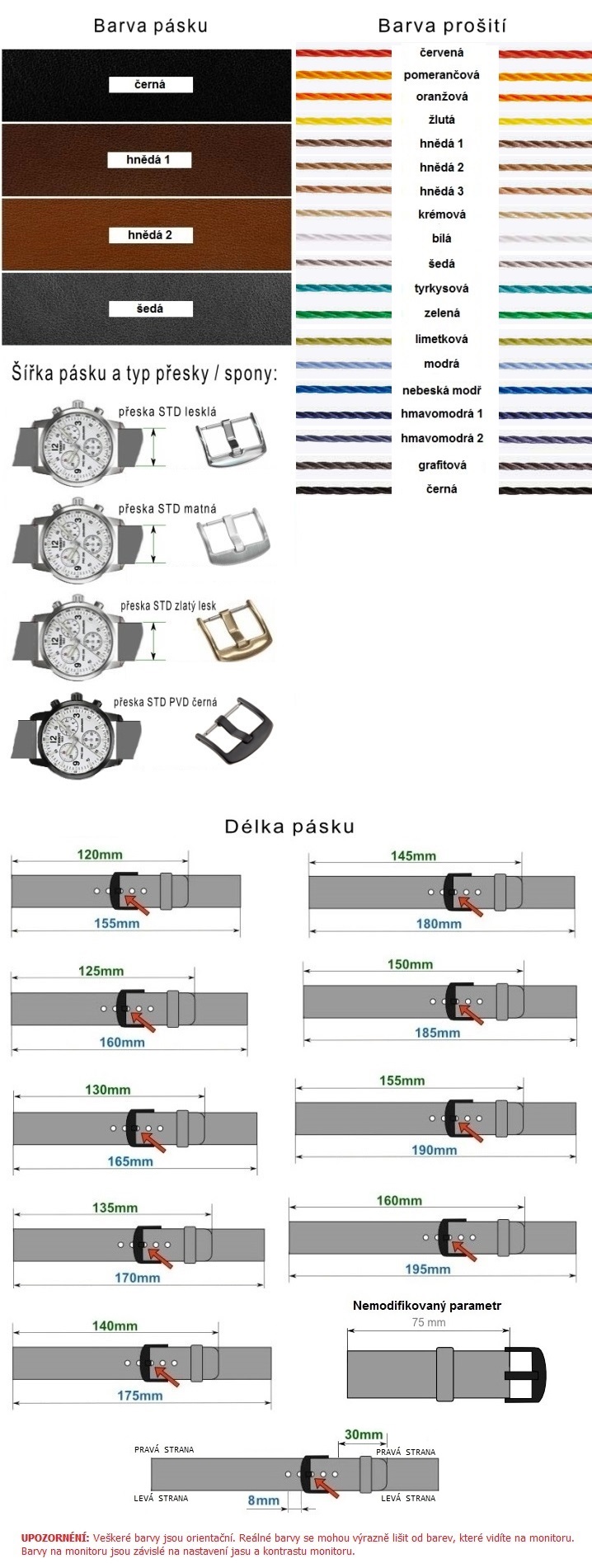 Kožený remienok na hodinky - modifikácie 12 - prešívaný | SHOPE.sk