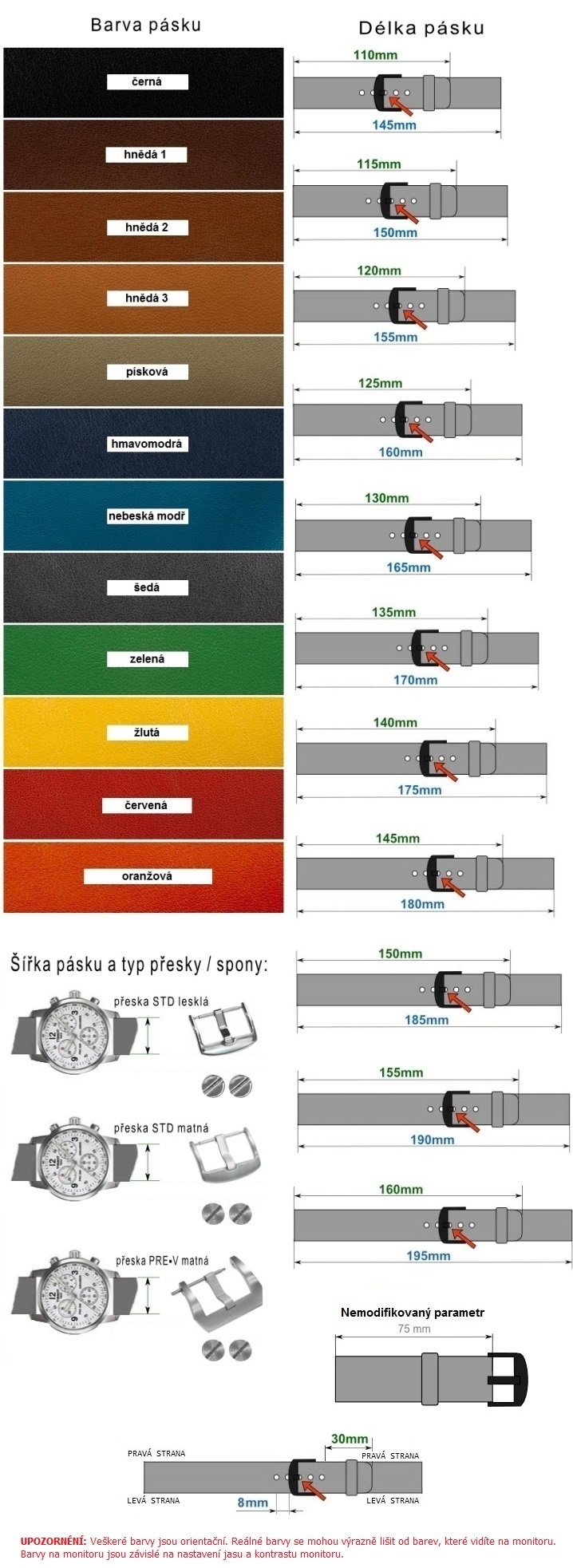 Kožený remienok na hodinky - modifikácie 68 | SHOPE.sk